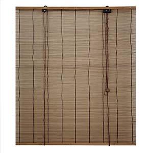 Bamboo Roller Up Blind-Matchstick Carbonized